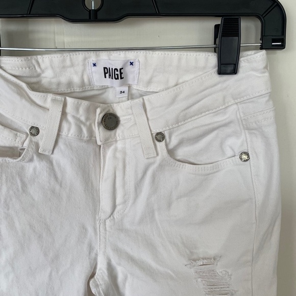 PAIGE Verdugo Ultra Skinny White Jeans - Picture 6 of 9